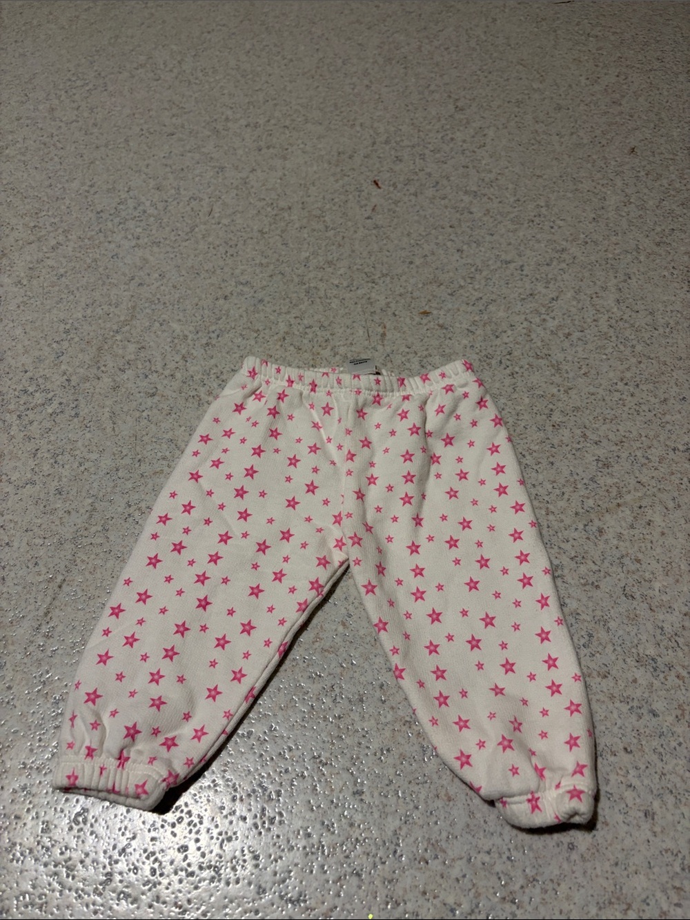 Peek Cream Leggings with Pink Star Print